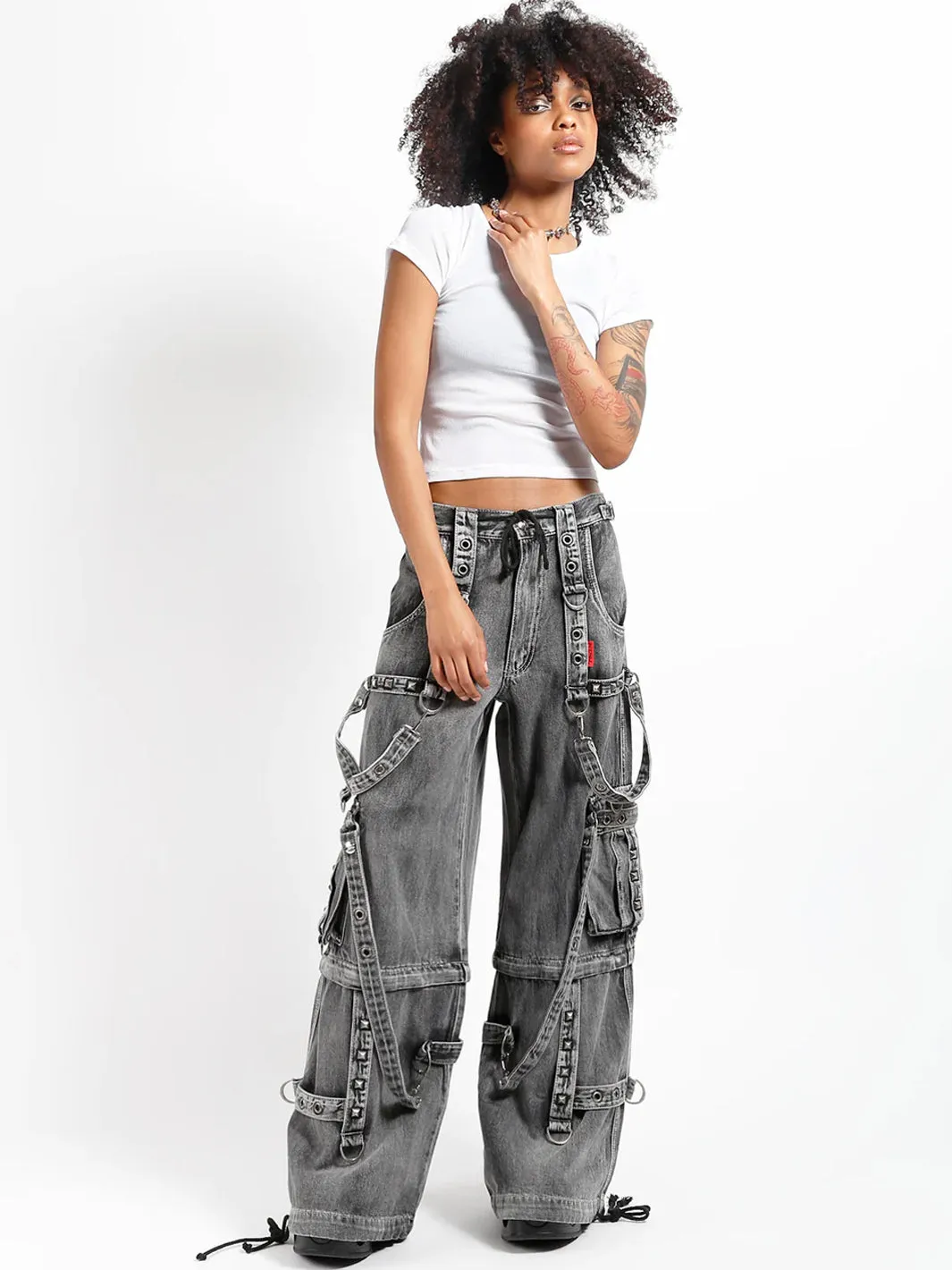 DENIM POWER STREET PANT - BLACK FOG WASH