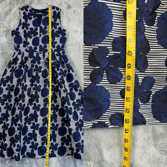 Differentes Blue Floral Maxi Dress 4XL Sleeveless Full Skirt Keyhole Cutout Long