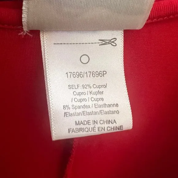 DOLAN LEFT COAST ANTHRO Women's M Lola Cocoon V Neck Cupro Tank Tunic Dress Red