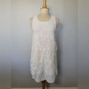 Dolan Left Coast Anthropologie Ingela White Lace Shift Dress SZ S