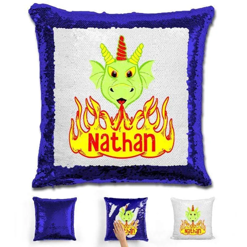 Dragon Personalized Magic Sequin Pillow