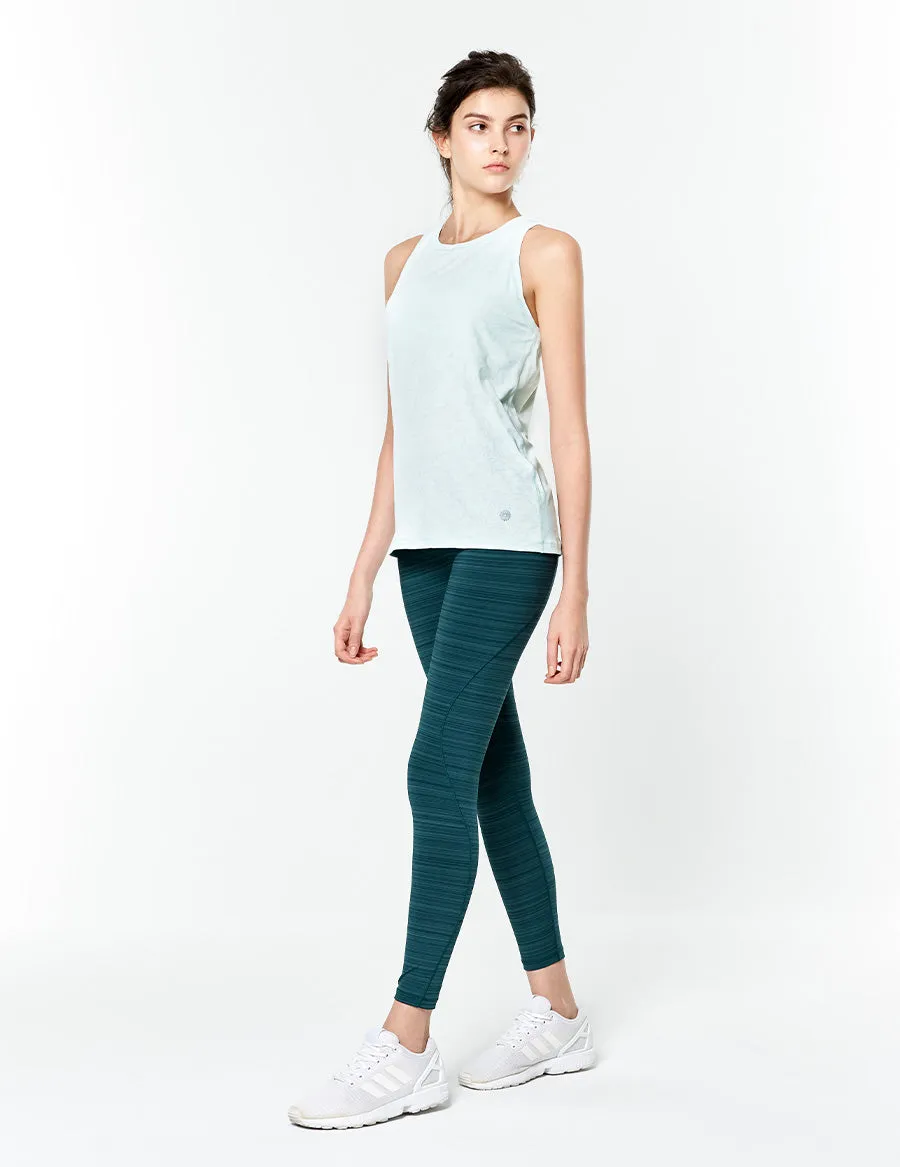 easyoga LESPIRO On- Soothing Core Tights - D64 Aquamarine  Stripe