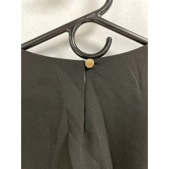 EDWARD ACHOUR PARIS Women's Pockets Mini Vest Dress Black Small Sleeveless