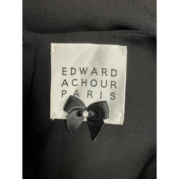 EDWARD ACHOUR PARIS Women's Pockets Mini Vest Dress Black Small Sleeveless