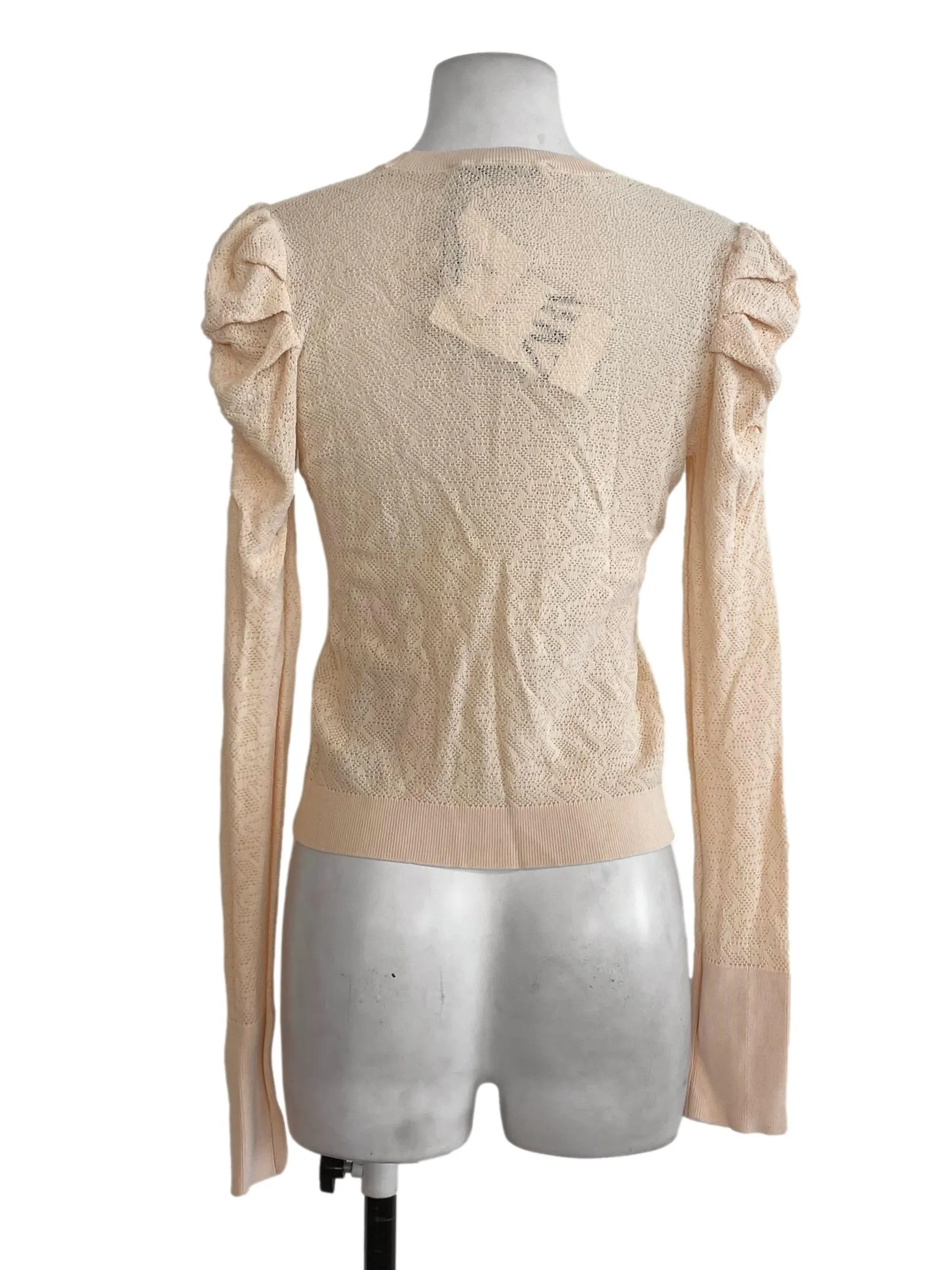 Egg Nog Patterned Knit Top