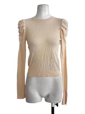 Egg Nog Patterned Knit Top