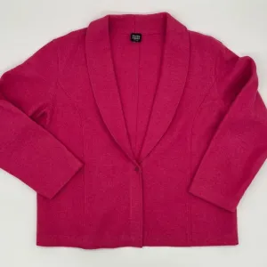 Eileen Fisher Woman Pink Wool Blend Shawl Collar Jacket – Size 16/XXL