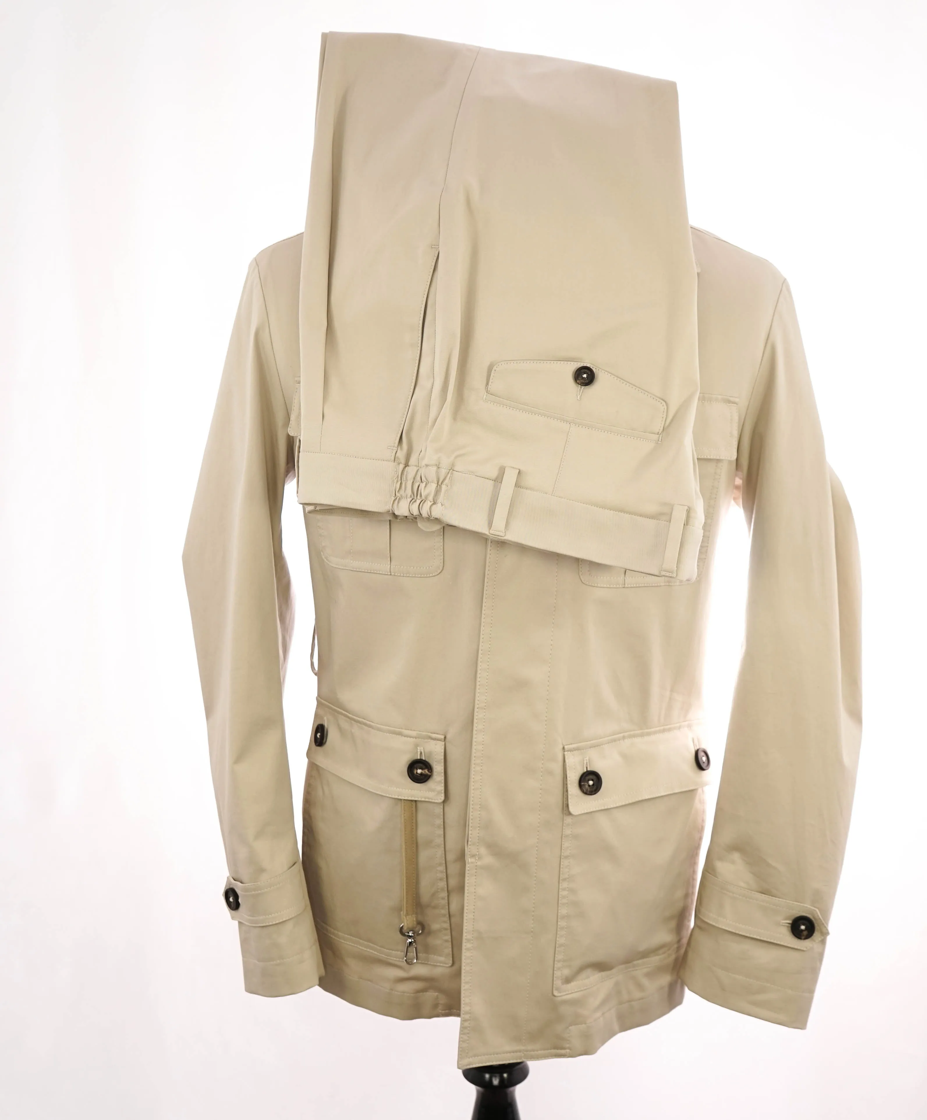 ELEVENTY - Single-Breasted COTTON Safari Cargo Suit - 40R
