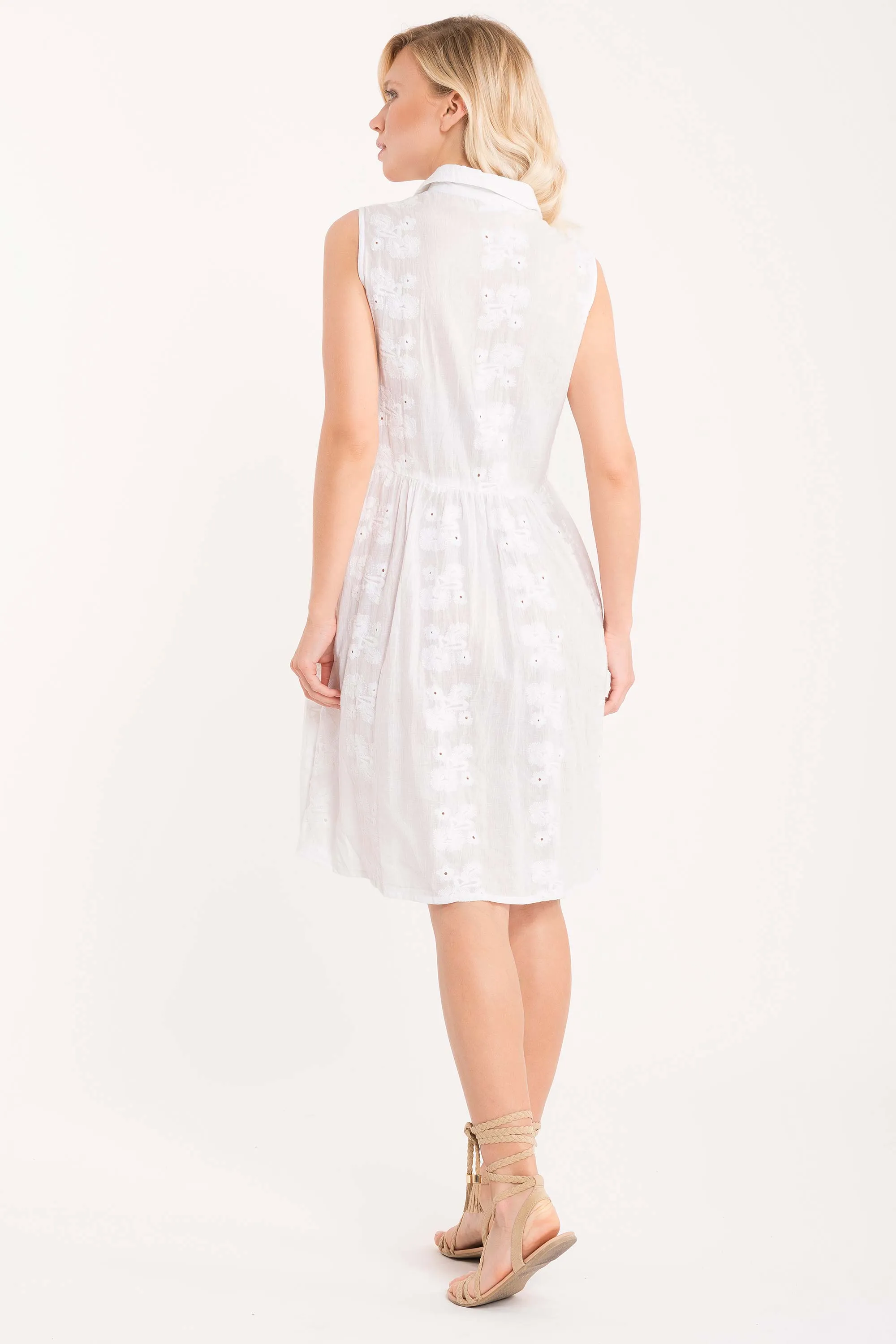 Elsa sleeveless shirt dress