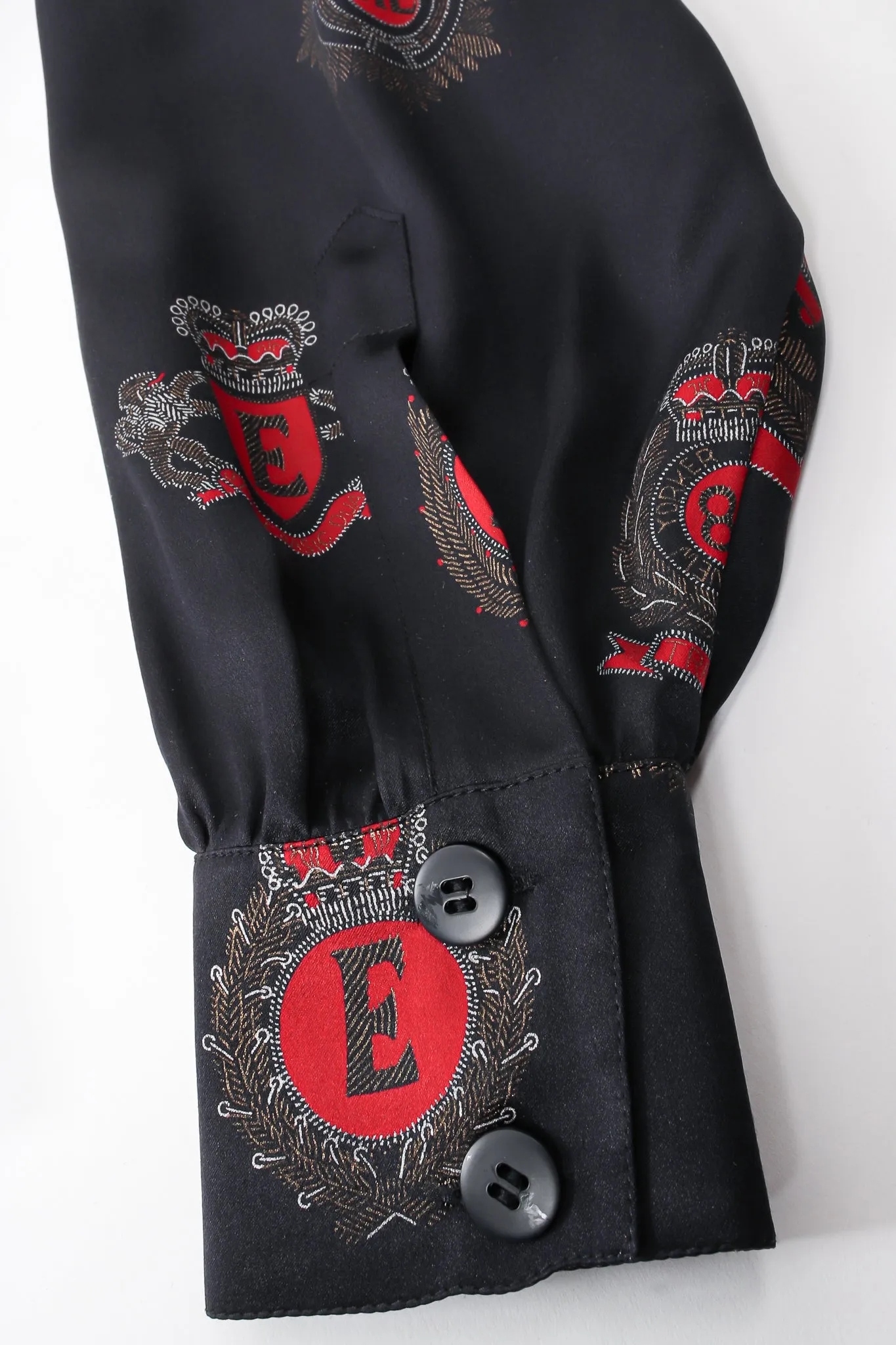 Emblem Crest Print Blouse