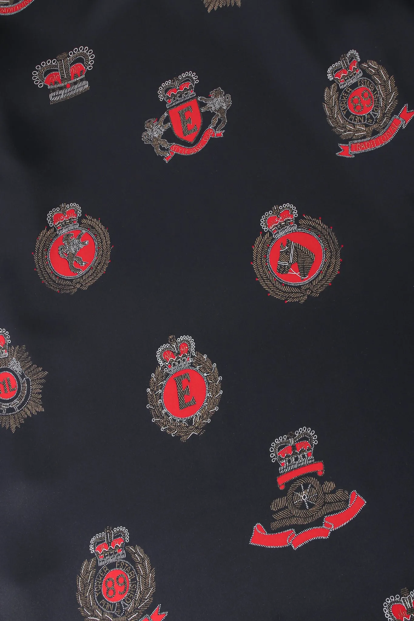 Emblem Crest Print Blouse