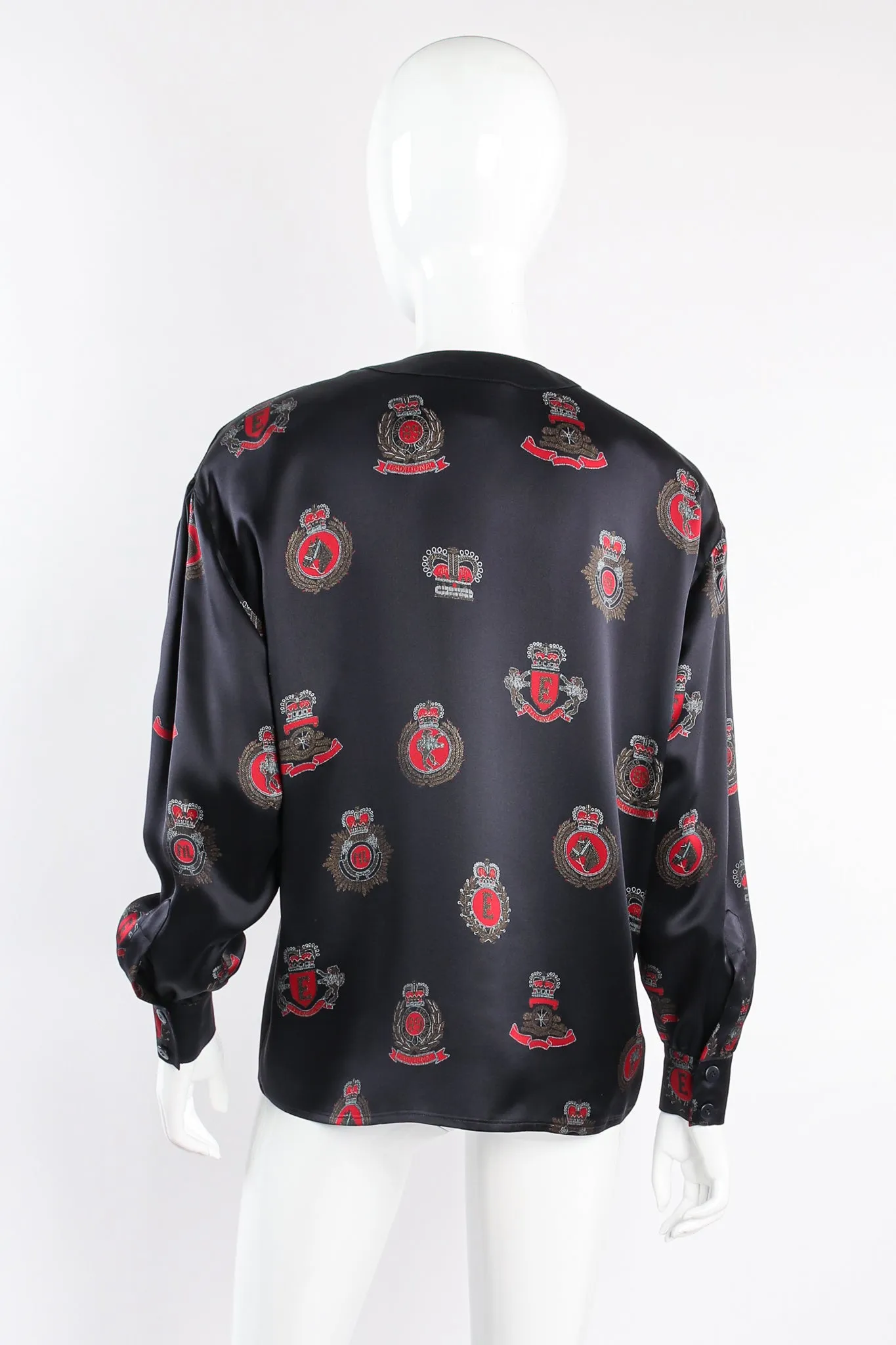 Emblem Crest Print Blouse