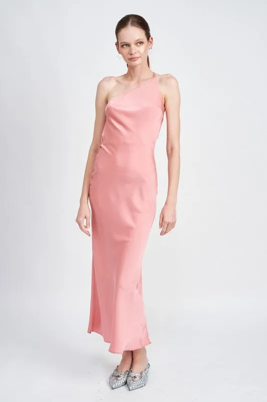 Emory Park SATIN MAXI BIAS MAXI DRESS