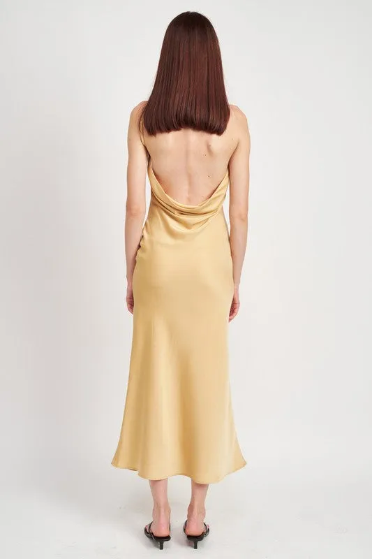 Emory Park SATIN MAXI BIAS MAXI DRESS