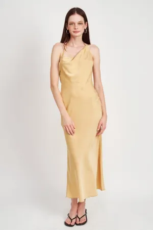 Emory Park SATIN MAXI BIAS MAXI DRESS