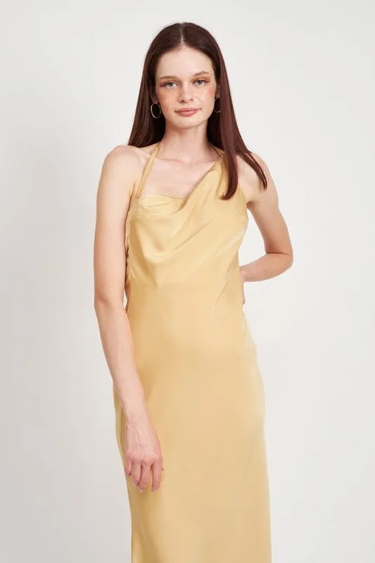 Emory Park SATIN MAXI BIAS MAXI DRESS