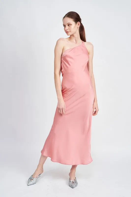 Emory Park SATIN MAXI BIAS MAXI DRESS