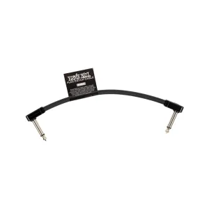 Ernie Ball P06439 Flex Instrument Patch Cable, 6 Inch, Black, Single