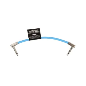 Ernie Ball P06455 Flex Instrument Patch Cable, 6 Inch, Blue, Single