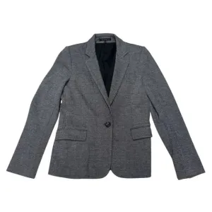 EUC Theory Women's Gray Herringbone Blazer Size 10 Business Suit Jacket