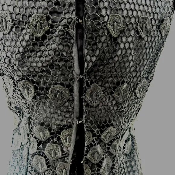 Eva Franco Grey lace Dress Size 0