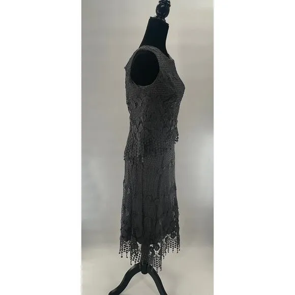 Eva Franco Grey lace Dress Size 0
