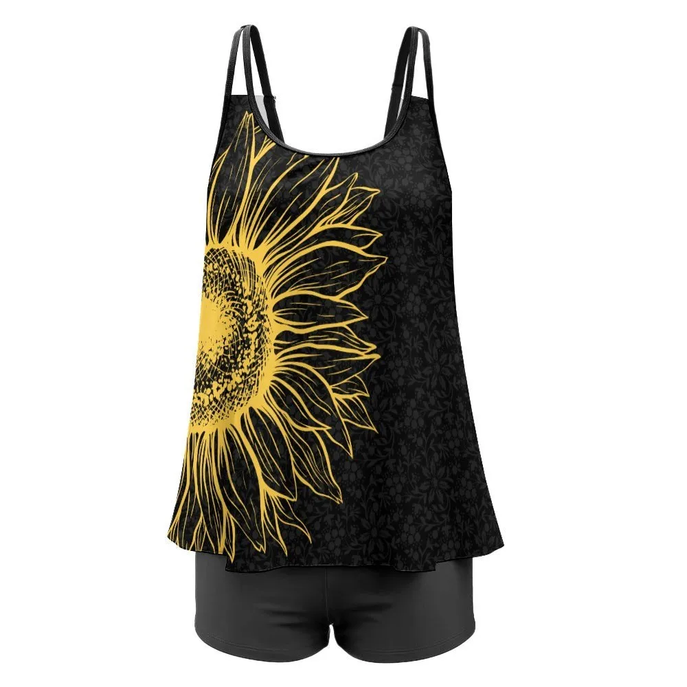Fat model split swimsuit suit