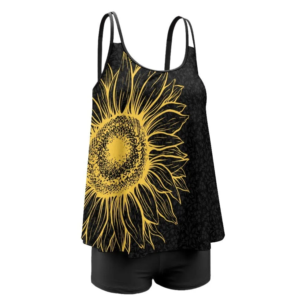 Fat model split swimsuit suit