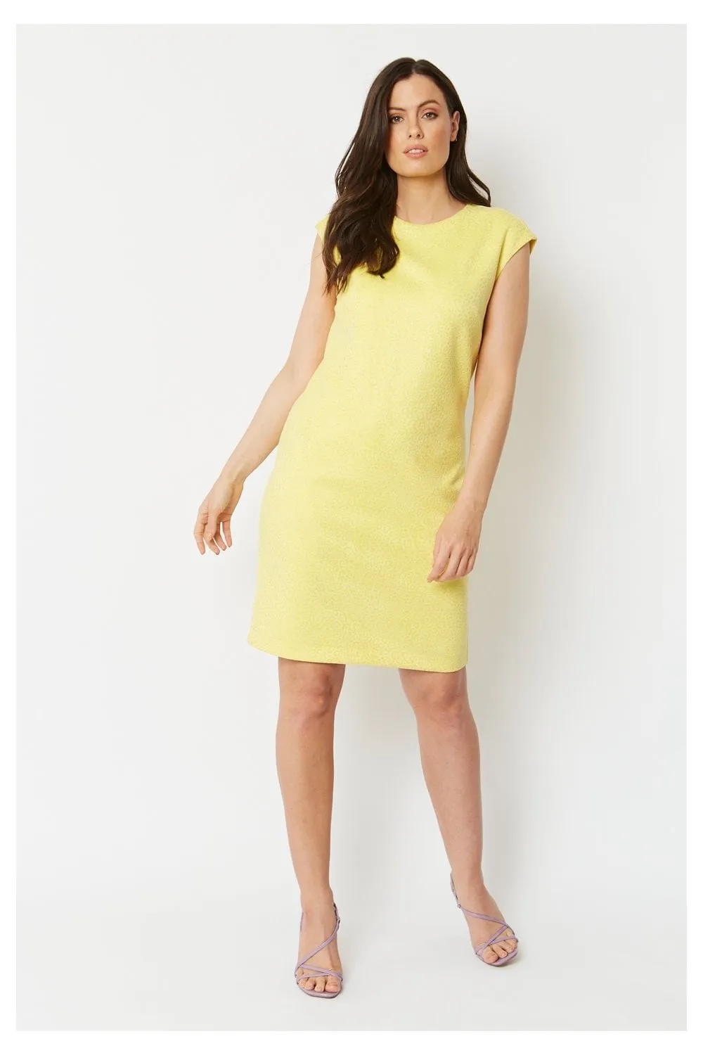Faux Suede Animal Print Dress