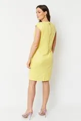 Faux Suede Animal Print Dress