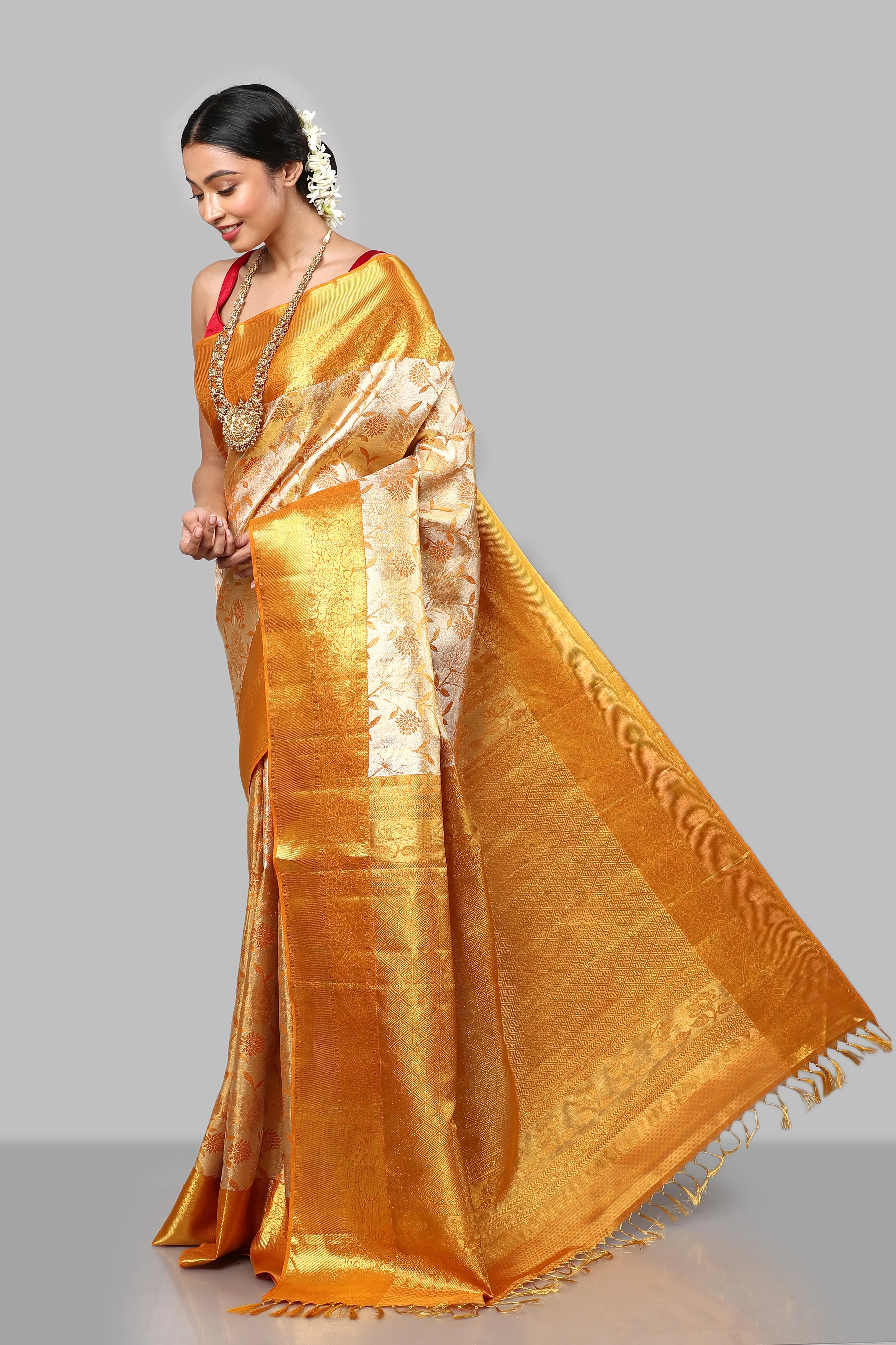 Field of Flowers Kanjiveram Silk Saree