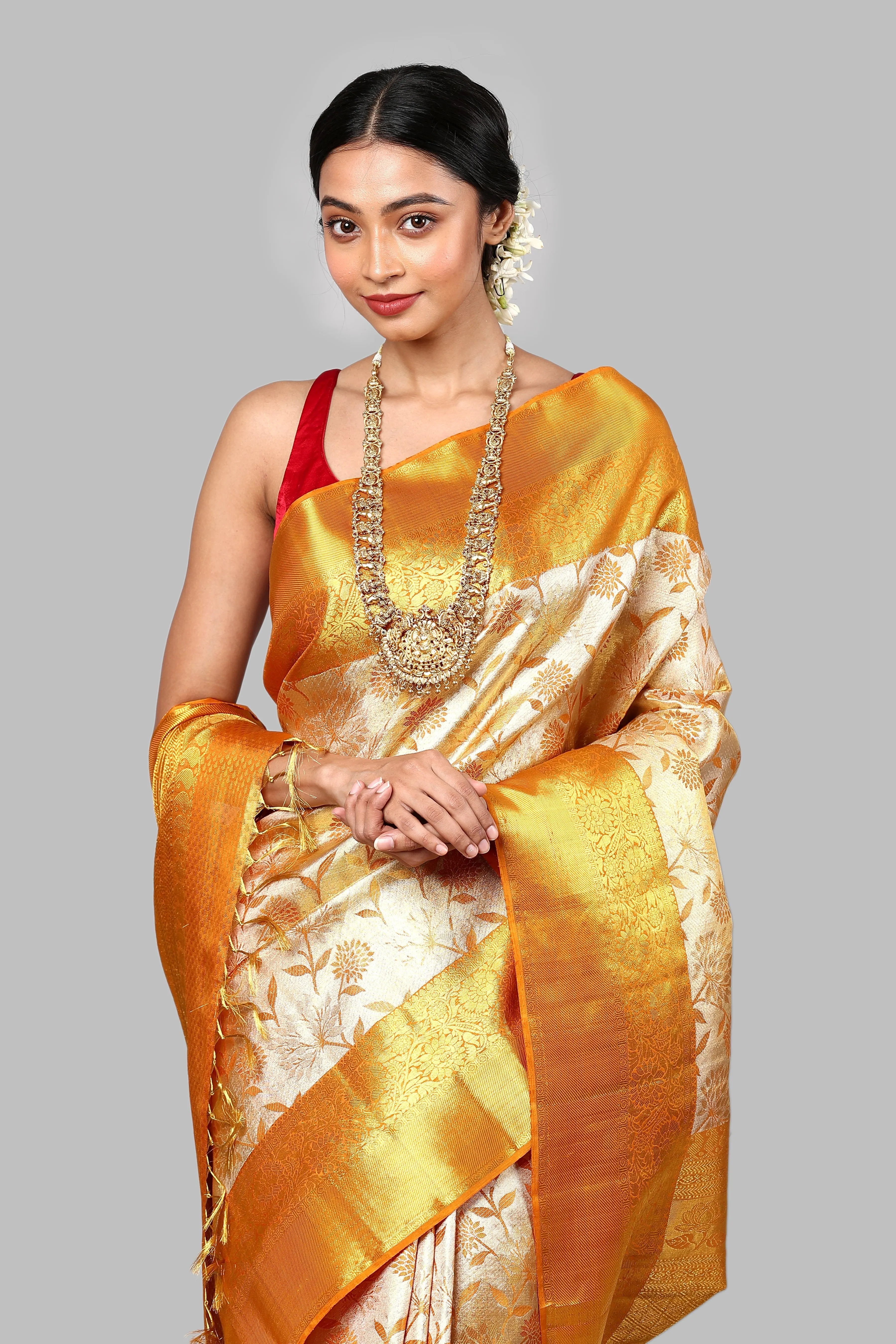 Field of Flowers Kanjiveram Silk Saree