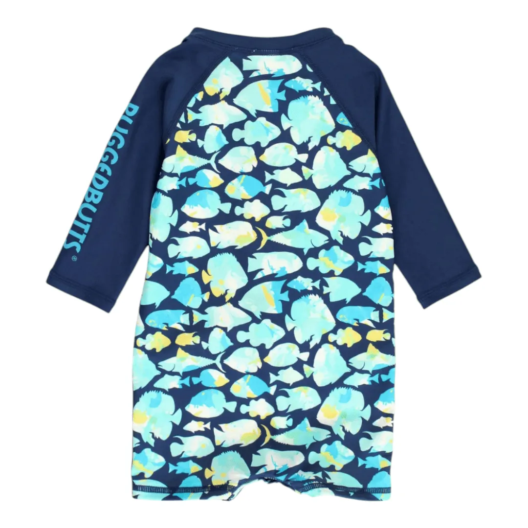 Fish Friends Long Sleeve Logo One Piece Rash Guard