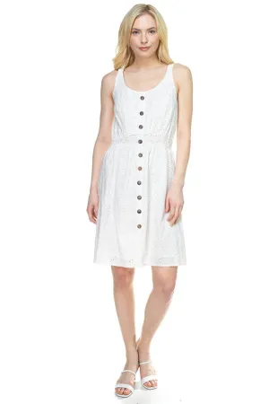 Floral Embroidered Sleeveless Dress