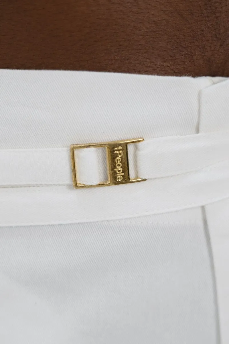 Florence Organic Cotton Wide Leg Trousers | White Dove