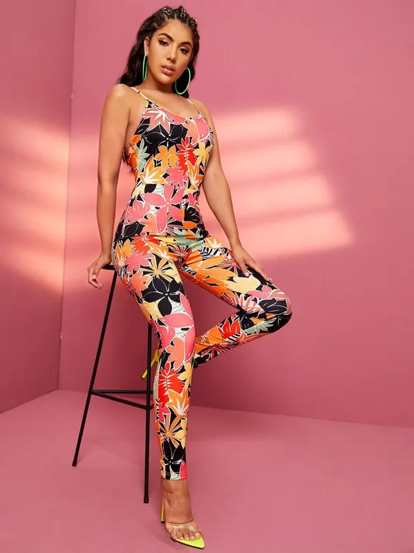 Flower Girl Slim Fit Jumpsuit