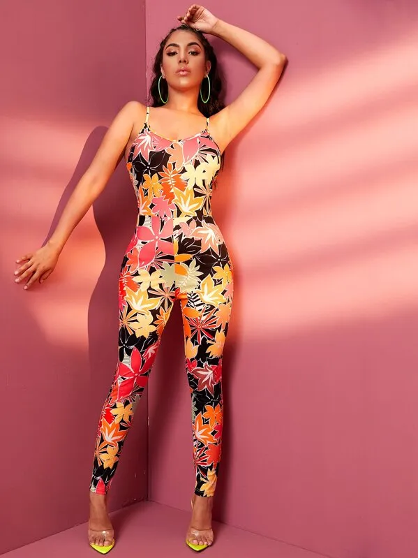 Flower Girl Slim Fit Jumpsuit