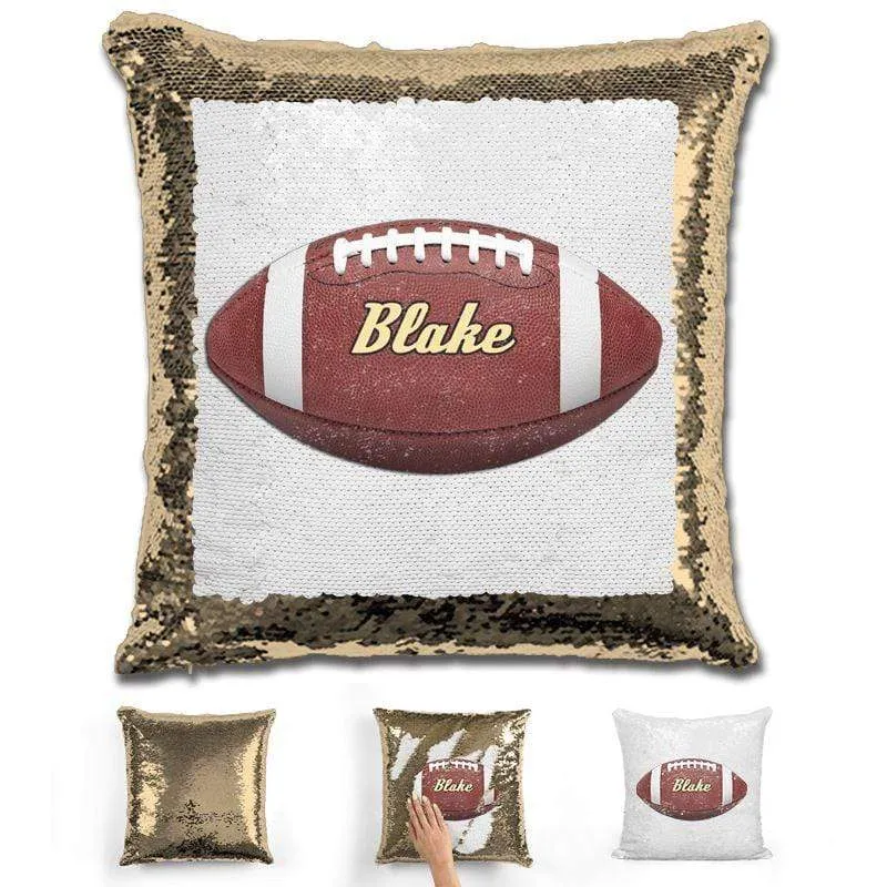 Football Personalized Magic Sequin Pillow