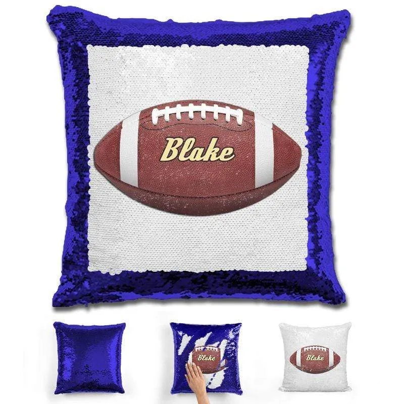Football Personalized Magic Sequin Pillow