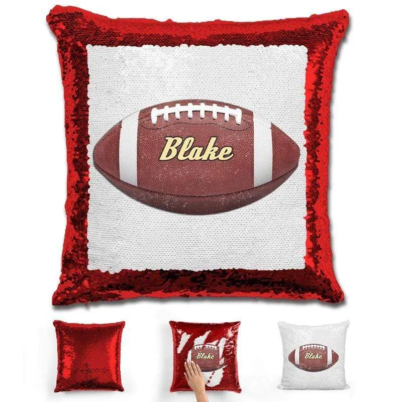 Football Personalized Magic Sequin Pillow