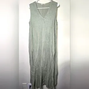 Francesca Bettini Made In Italy 100% Linen Sleeveless Dress, Size Medium