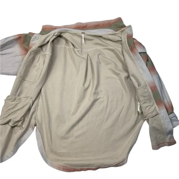 Free People Ombre Serape Print Ruby Jacket Shacket  Ivory S