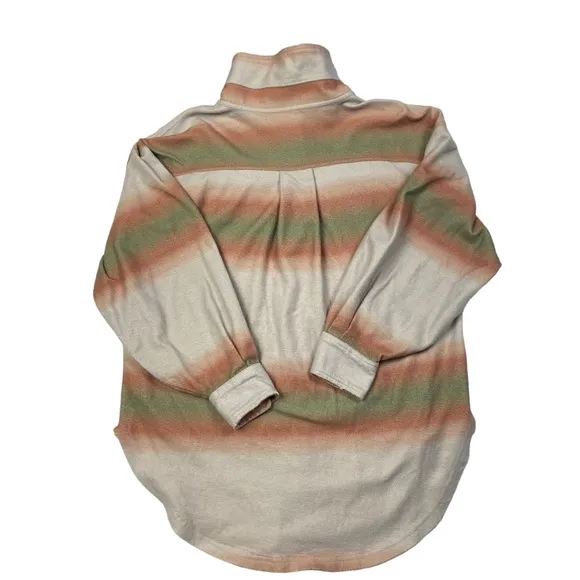 Free People Ombre Serape Print Ruby Jacket Shacket  Ivory S