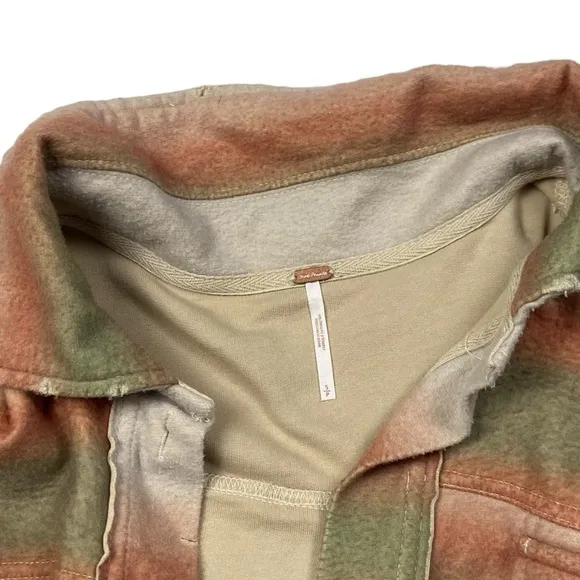 Free People Ombre Serape Print Ruby Jacket Shacket  Ivory S