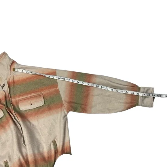 Free People Ombre Serape Print Ruby Jacket Shacket  Ivory S
