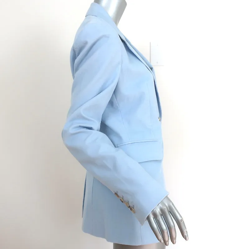 Gabriela Hearst Blazer Sophie Light Blue Corduroy Size 42 Single Breasted Jacket