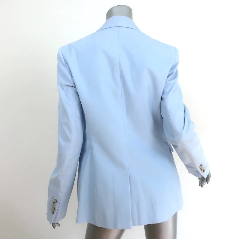Gabriela Hearst Blazer Sophie Light Blue Corduroy Size 42 Single Breasted Jacket