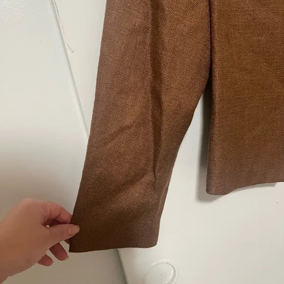 Gianni  vtg 70’s 80’s boho blazer tailored jacket brown shoulder pads cl…