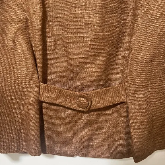 Gianni  vtg 70’s 80’s boho blazer tailored jacket brown shoulder pads cl…