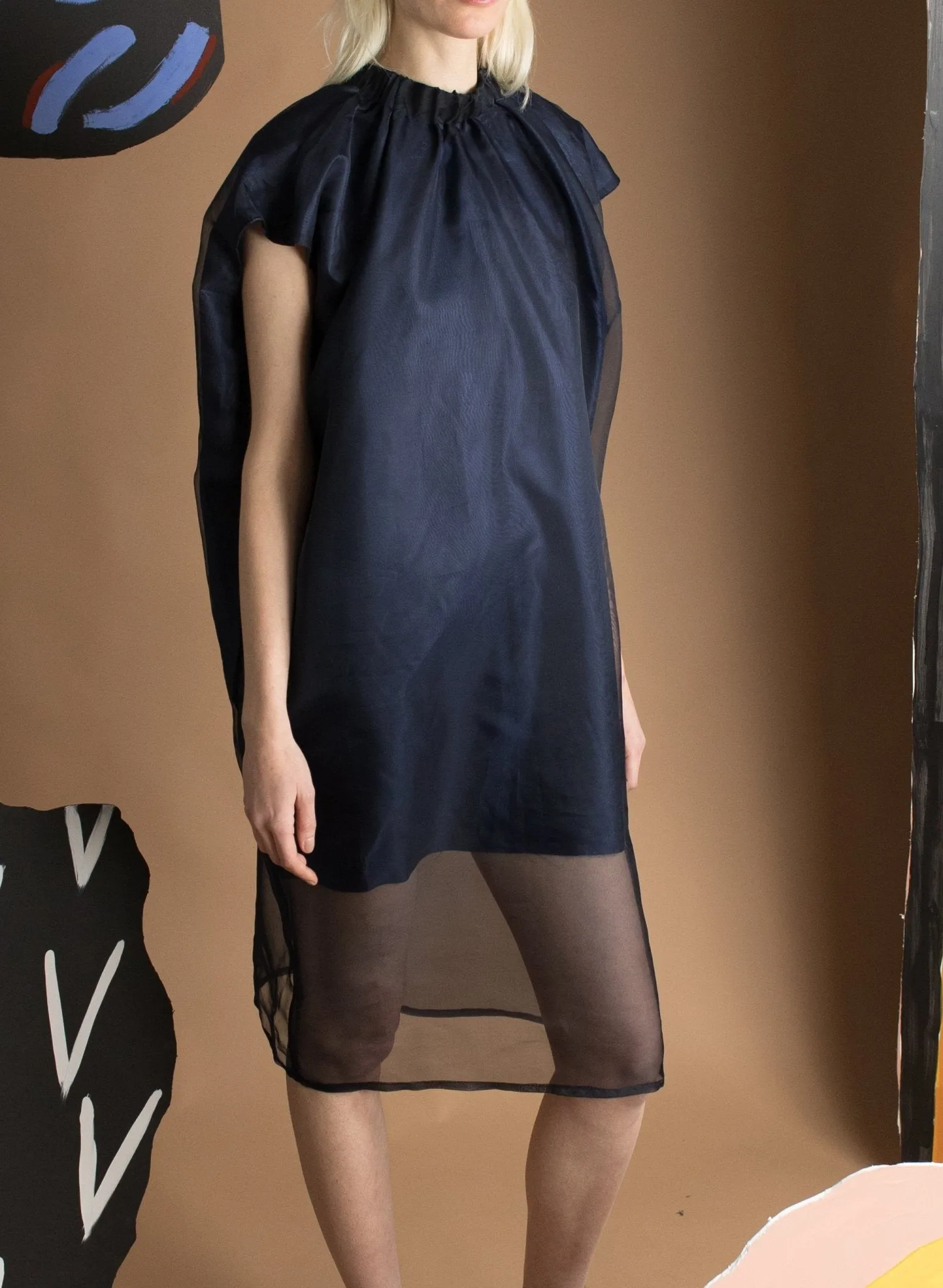 Glamour Shift Dress - Navy